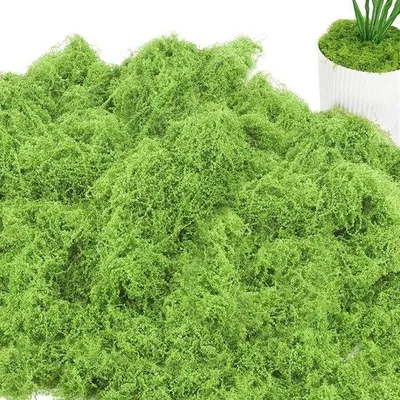 Obrázek produktu pro Umělá tráva 200 g na dekorace, islandská umělá tráva na dekorace, umělá tráva na tvoření a dekorace