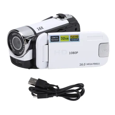 Produktbild von videokamera 1080P s 2,4" displejem, 16 MP, 16x zoom, ochrana proti otřesům a nahrávání ve smyčce, videokamera na cesty