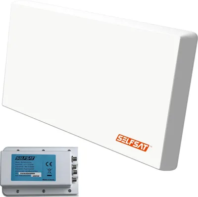 Zdjęcie produktu dla Płaska antena satelitarna SELFSAT H22D4+ z konwerterem Quad LNB