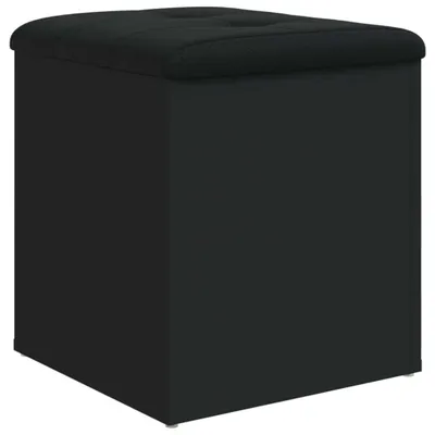 Obrázek produktu pro Úložná lavice černá 42 x 42 x 45 cm kompozitní dřevo