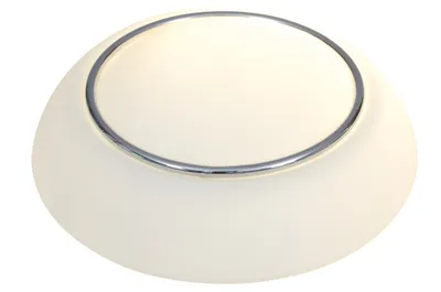 Obrázok produktu pre Stropné svietidlo – Sklenené stropné svietidlo "BARCELONA", kovové a sklenené svietidlo v chrómovej farbe, výška 9 cm, priemer 23 cm, pätica E27
