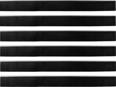Immagine prodotto di vidaXL Guarnizioni per porte autoadesive, 6 pezzi, argento, 100 cm