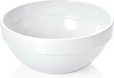 Zdjęcie produktu dla Miska okrągła z melaminy 240 ml biała nietłukąca Ø 10 cm