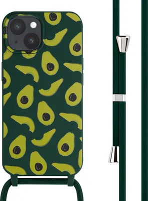 Produktbild von imoshion SilikonHülle design mit Band iPhone 15 - Avocado Green