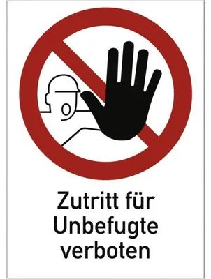Produktbild von Dreifke® Schild Zutritt für Unbefugte verboten DIN 4844-2, Kombischild, Kunst...