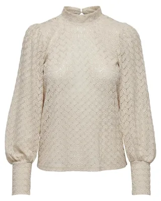 Produktbild von Bluse hoch geschlossen Knopfleiste Spitzen-Detail | L