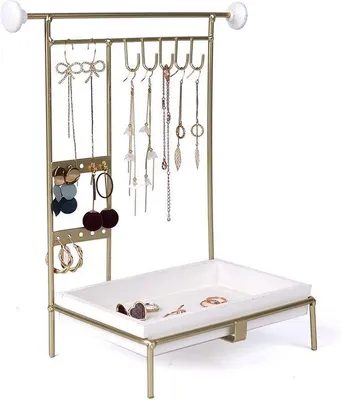 Produktbild von Famanu Schmuckständer mit Aufbewahrung für Ringe und Uhren - 29 cm
