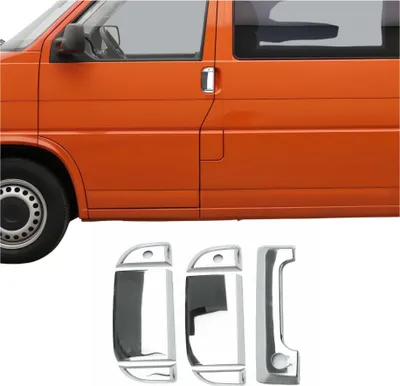 Image de Couverture de poignée de porte pour VW Transporter T4 1990-2003 Acier Inox 7Pcs