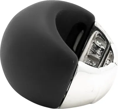 Produktbild von Ring BlackSphere elastisch, mit matt-schwarzer Oberfläche von collezione alessandro