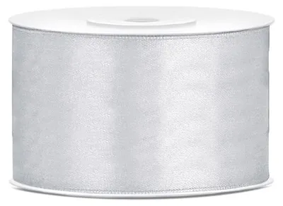 Produktbild von Satinband Silber Dekoband Hochzeit 38mm 25m