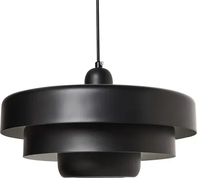 Produktbild von BELIANI Hängelampe Schwarz Metall Rund Moderner Minimalistischer Vintage Mid Century Stil für Esszimmer