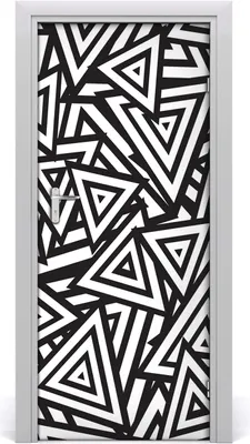 Produktbild von Tulup Türaufkleber 85x205 cm Dekorative Aufkleber Selbstklebend Wasserdichte Tapete Abnehmbar Schlafzimmer Wohnzimmer Wohnkultur - Dreiecke Hintergrund