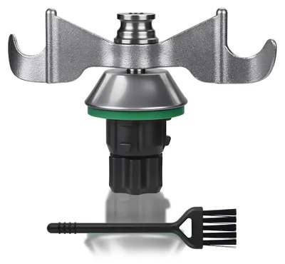 Produktbild von Teigmesser Edelstahl für Thermomix TM7, TM6, TM5 – Hohe Klingen für Zentralkraft