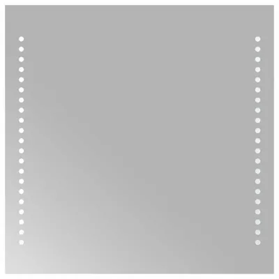 Zdjęcie produktu dla Lustro do łazienki LED vidaXL, przezroczyste, 40 x 40 cm, szkło hartowane