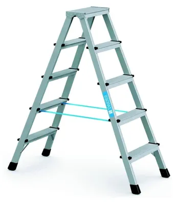 Produktbild von Trittstufe, eloxiert, 2 x 5 Sprossen
