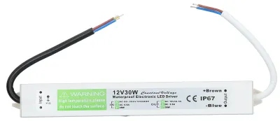 Obrázok produktu pre 30 W, AC90-250 V, vodotesný napájací transformátorový adaptér, tenký LED ovládač
