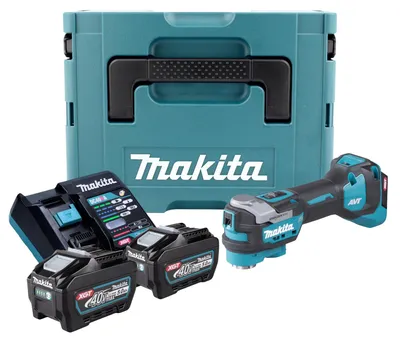 Zdjęcie produktu dla Makita TM 001 GT201 Akumulatorowe narzędzie wielofunkcyjne 40 V max. Starlock Max Brushless + 2x akumulator 5,0 Ah + ładowarka + Makpac