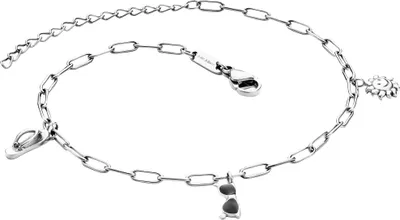 Produktbild von Julie Julsen Fußkette Edelstahl 22+5cm weiß ohne 148000004
