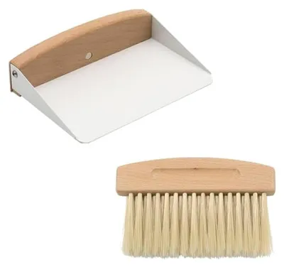 Mini-Tafelbesen mit Kehrschaufel, Holz, 1 Stück