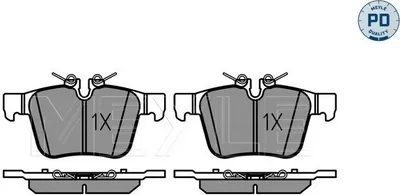 Produktbild von MEYLE 025 221 4116/PD Bremsbeläge Hinten für LAND ROVER Range Rover Evoque (L538) für VOLVO XC40 (536)