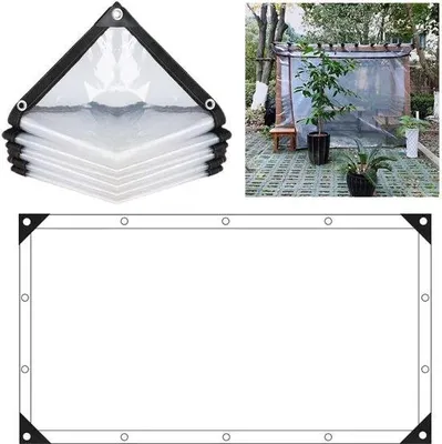 Produktbild von Famanu Abdeckplane Transparent 3 x 3 m - Wasser- und witterungsbeständig