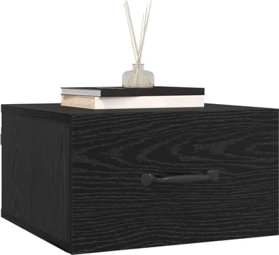 Image de vidaXL Table de nuit noir imitation chêne 35 x 35 x 20 cm Bois composite