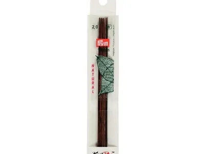 Produktbild von Prym HN Strumpfstricknadeln NATURAL farbig 15 cm 2,00 mm
