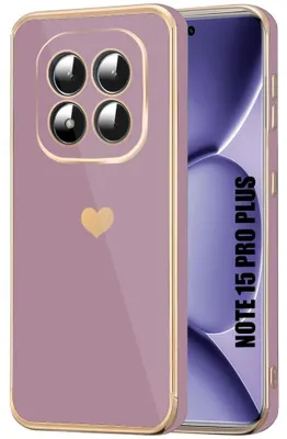 Image de Coque pour Xiaomi Redmi Note 15 Pro Plus 5G, Silicone Motif Cœur Souple Anti-Rayures Violet