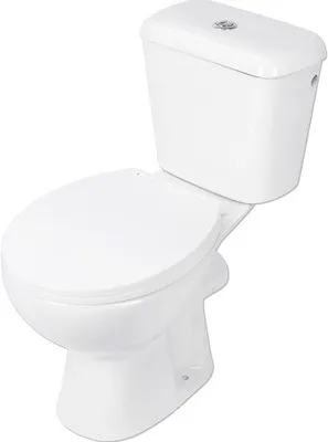 Produktbild von Differnz WC-Kombination Set WC Tiefspüler mit Spülrand weiß glänzend mit WC-Sitz 38.500.02