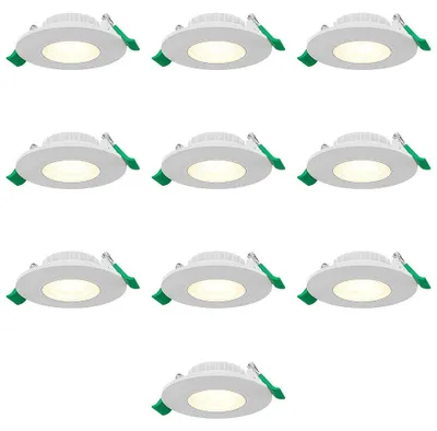 Produktbild von hoftronic LED Einbaustrahler 6W 570lm CCT 2700K/4000K/6000K Weiß 10er Set