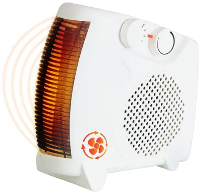 Produktbild von Elektroheizung 2000W weiß mobiles Heizgerät Thermoventilator Heizlüfter Elektroheizkörper mobiler Konvektor Lüfter