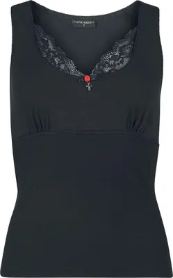 Produktbild von Vive Maria Top Damen Coquette Top schwarz Basics 90% Baumwolle, 10% Elasthan M