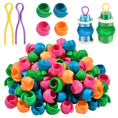 100 Garnrollenhalter mit Bobbin Clips – 4 Farben
