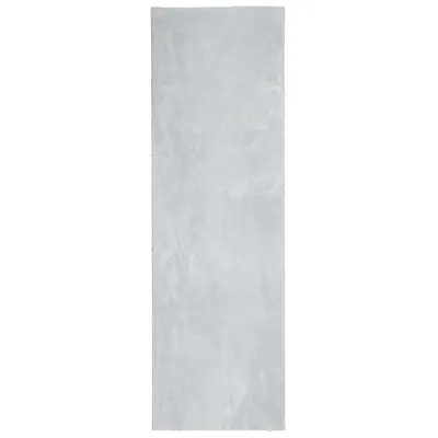 Image de Tapis HUARTE à poils courts doux et lavable gris 80x250 cm