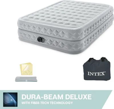 Produktbild von Intex DuraBeam Supreme Air-Flow, Doppelmatratze, Rechteck, Integrierte Luftpumpe