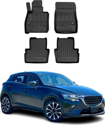 Produktbild von OMAC Gummi Fußmatten für Mazda CX-3 2015-2024 Premium TPE Automatten Schwarz 4x