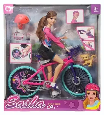 Obrázok produktu pre Bábika na bicykli s príslušenstvom - SWEDE
