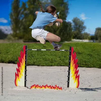 Imagen del producto de ByASTRUP – Obstáculo de salto para caballos de juguete – Fuego