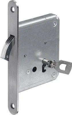 Produktbild von BKS Schiebetürschloß Nr.0372 Bbt,55mm mit Zirkelriegel u.Klappringschlüssel