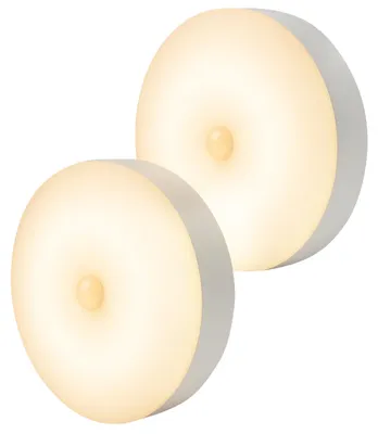 Productafbeelding van Nuvance Draadloze Ledlamp - 2 Stuks - Nachtlampje - 4 Standen - Magnetisch - Dag & Nacht Sensor - Usb Oplaadbaar - Kastverlichting