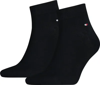 Produktbild von 2er Pack TOMMY HILFIGER Quarter Socken Herren 322 - dark navy 43-46
