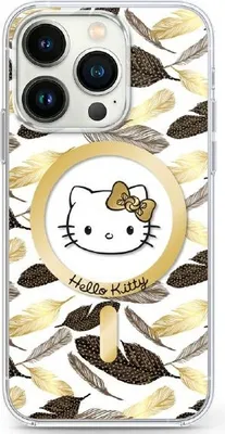 Produktbild von Hello Kitty IML Golden Leaves MagSafe - iPhone 16 Pro Max Hülle (Weiß)