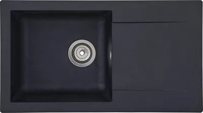 Produktbild von Einbauspüle Küchenspüle Spüle Granit Mineralite 78 x 44 Schwarz Respekta Denver
