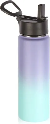 Produktbild von Famanu Wasserflasche 660ml - Isolierte Edelstahl Sportflasche mit Rietdeckel und Handgriff