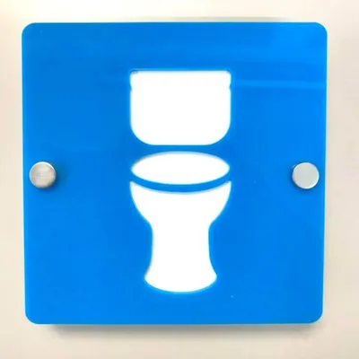 Productafbeelding van Toilet Bord - Drijvend Teken - Aanduiding Plaatsen - Onbreekbaar Acryl - 30cm - Diverse
