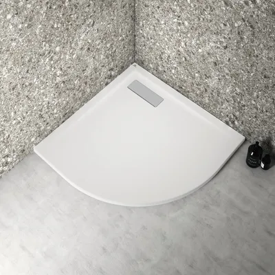 Produktbild von Ideal Standard Viertelkreis-Brausewanne Ultra Flat New bodeneben T4491V1 Seidenweiß