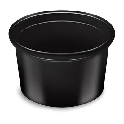Produktbild von 200x Dressingbecher Feinkostbecher schwarz PP 30 ml  Ø 46 mm