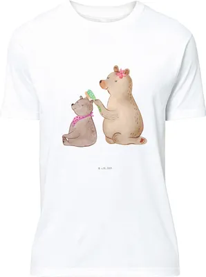 Produktbild von Mr. & Mrs. Panda T-Shirt Bär Kind - Weiß - Geschenk, S, Lustiges, Mama, Muttertag, oberteil, Mutter, Jersey-Shirt, Tshirt
