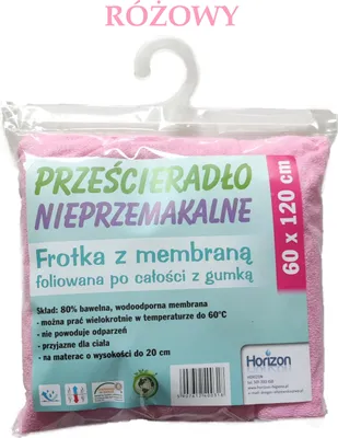 Produktbild von Wasserdichtes Frottee-Schutzlaken für Babybett mit Spannbettlaken Premium 60x120 cm Rosa