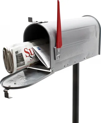 Produktbild von Wiltec Set US Mailbox srebrnoszara 180 x 220 x 480 mm, amerykańska skrzynka na listy z flagą, stojąca skrzynka na listy z amerykańskim wzorem z dopasowaną podstawą